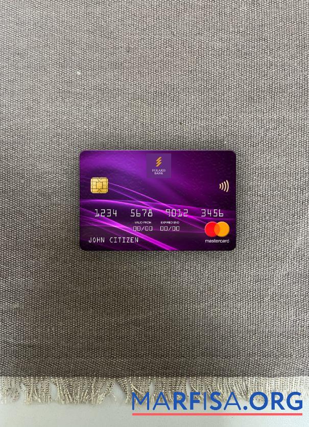 Downloadable Nigeria Polaris Bank mastercard photolook front sample